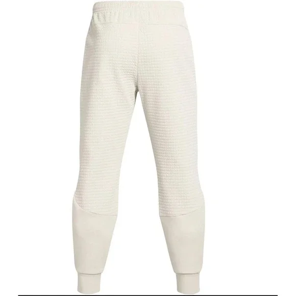 Under Armour Unstoppable Fleece Grid Joggers Cream 1386544-110 Men's‎ Size LARGE - Picture 8 of 15